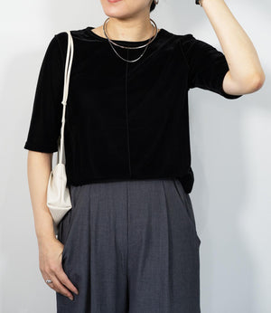 シアーベロア半袖トップス