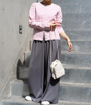 ボーダースナップカーディガン