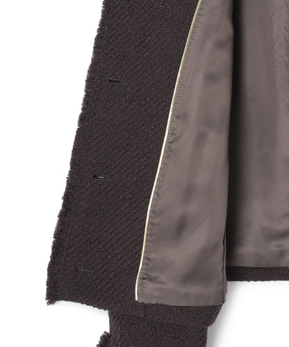 MULLIN / ウールツイードメタルボタンノーカラージャケット