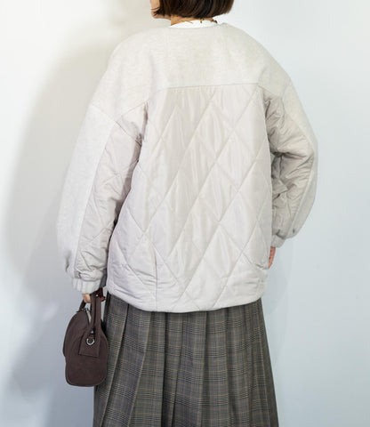 メランジ切替ノーカラーコート