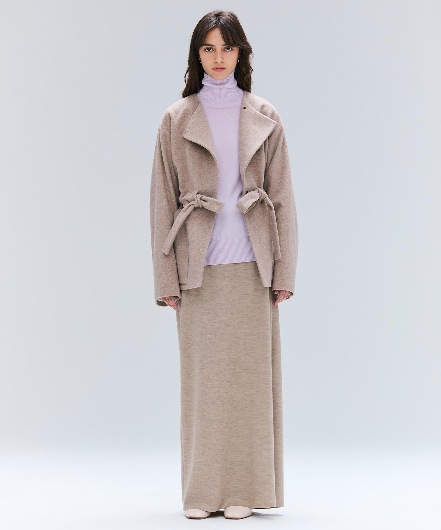 LA MONNAIE / バイカラーウールタートルニット