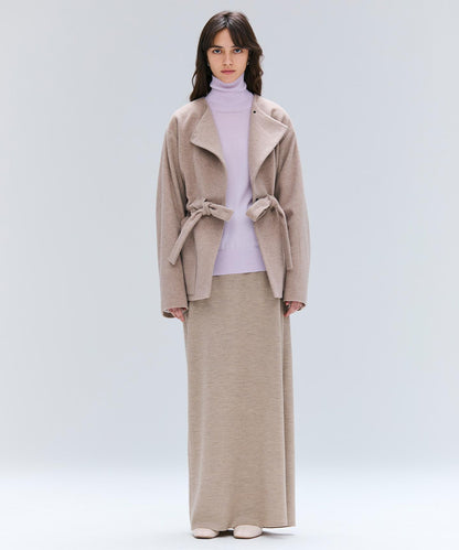 LA MONNAIE / バイカラーウールタートルニット