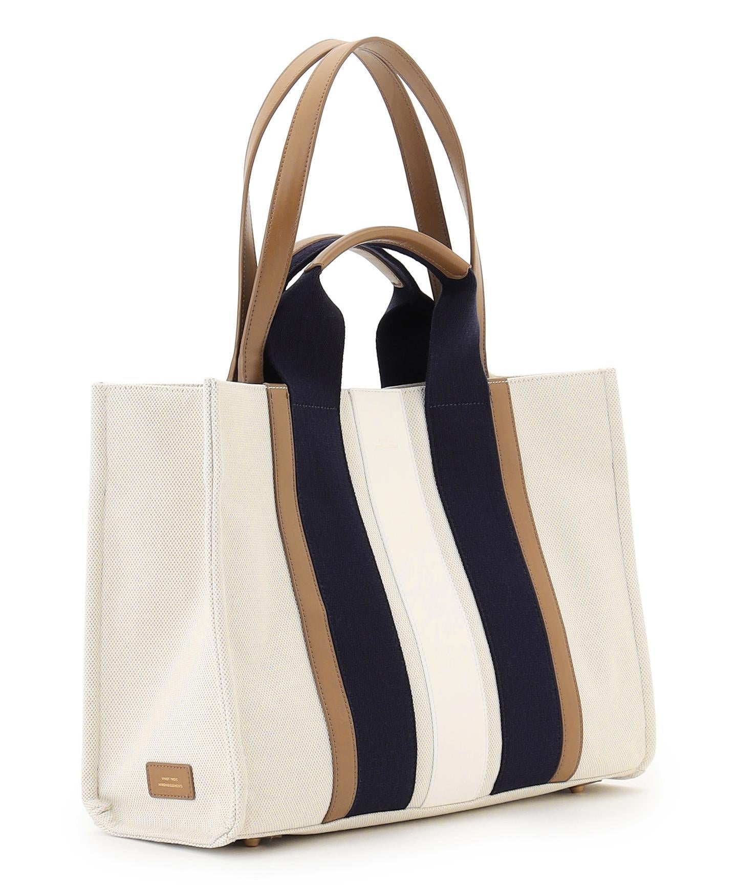 ストライプキャンバス トートバッグ