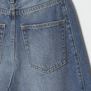 コットンデニム カーブパンツ