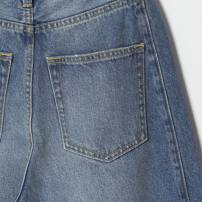 コットンデニム カーブパンツ