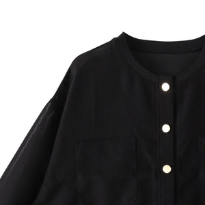 変わり織メッシュカーディガン≪手洗い可能≫