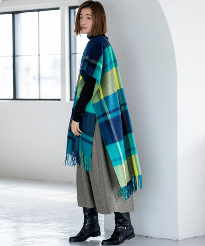 カシミヤ チェック ストール