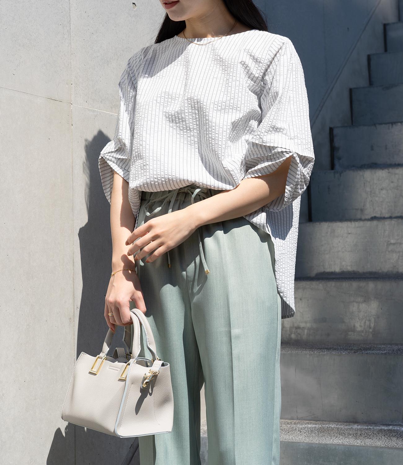 サッカーストライプブラウス