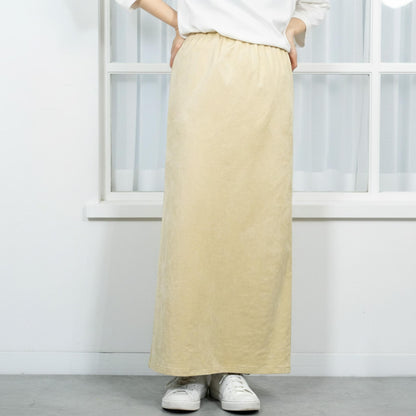 ストレッチスウェードライクIラインスカート