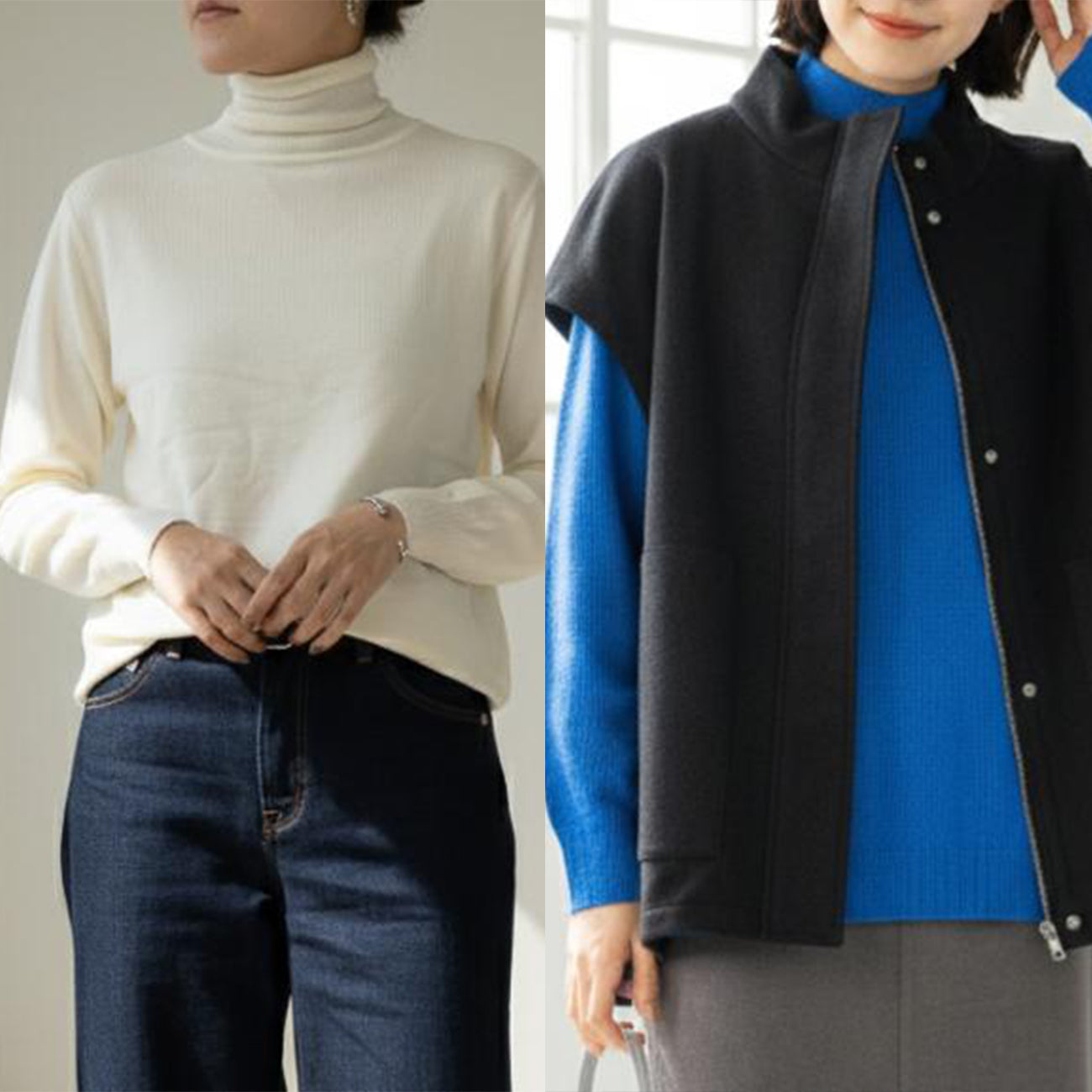 【M・Lサイズ②】スタイリストNanae監修！サイズを選べるニット＆ベスト特別セット