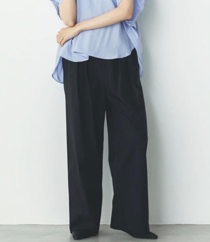 【接触冷感】ワイドストレートパンツ
