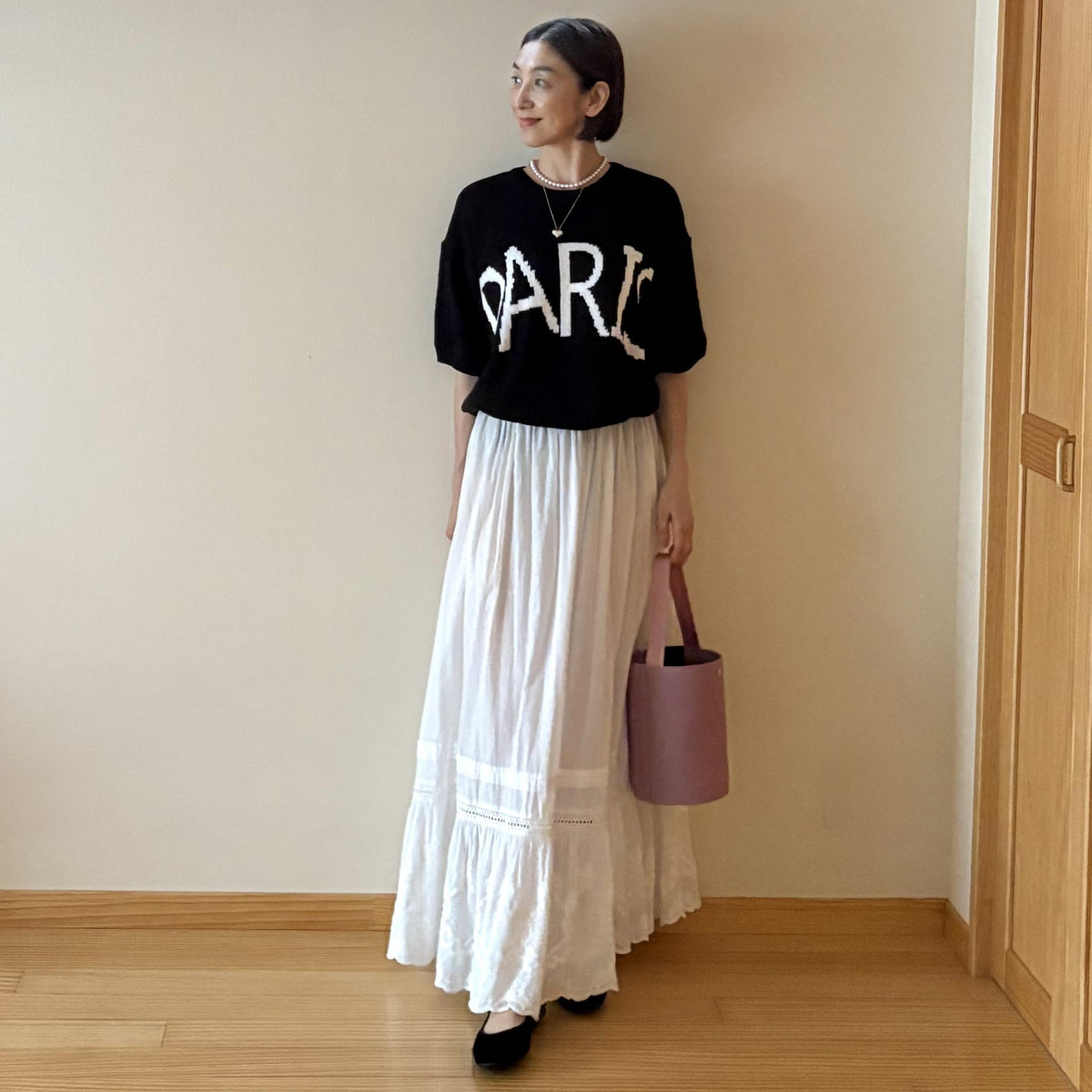 PARISビッグロゴ オーバーサイズニット