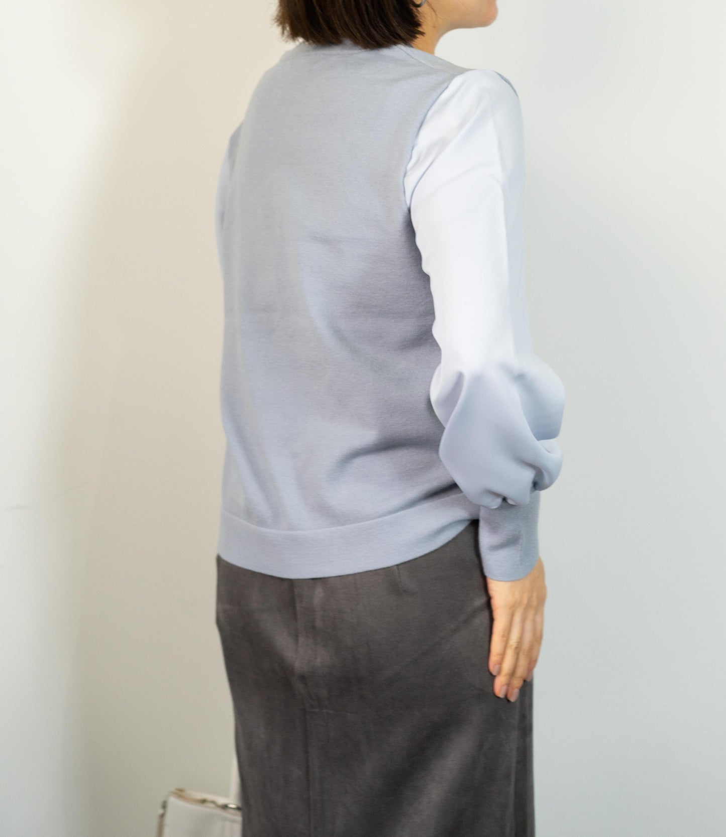 布帛切り替えコンパクトニット