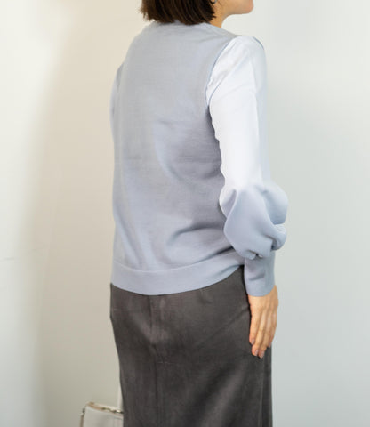 布帛切り替えコンパクトニット