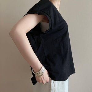 キャップスリーブボックスTシャツ