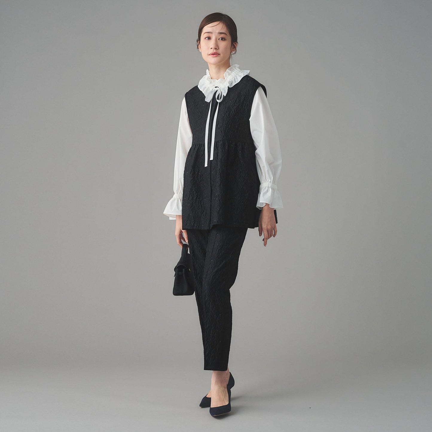 GISHA 2トーン ジャガード ベスト