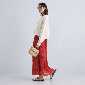 2WAY レース ロング スカート