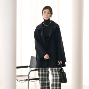 バイカラー リバー Aライン コート