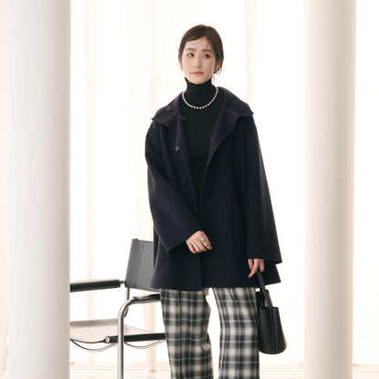 バイカラー リバー Aライン コート