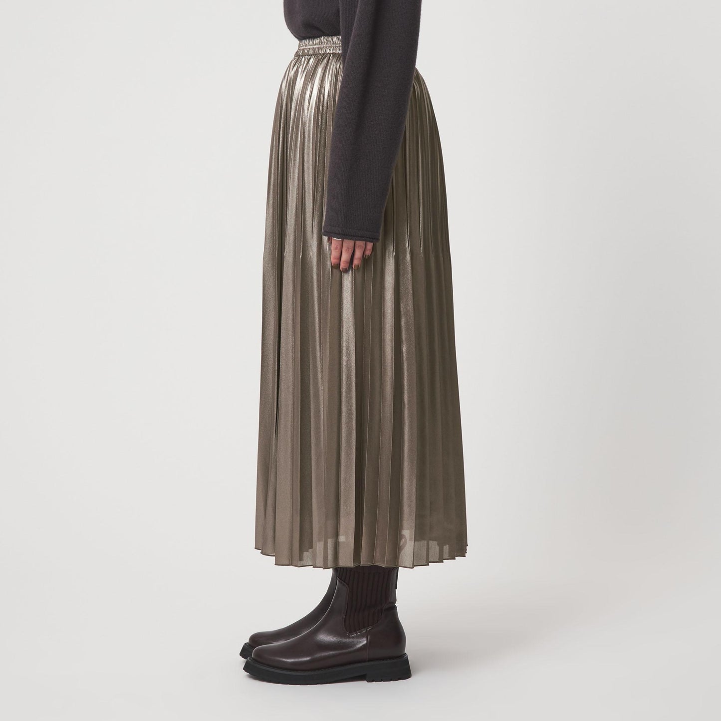 ハクプリント プリーツ スカート