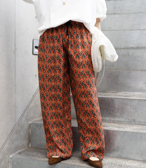 ボタニカルプリントイージーサマーパンツ