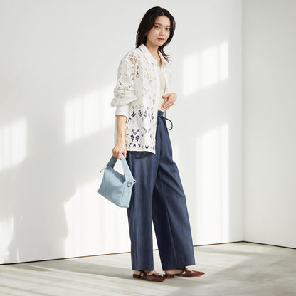 ［size SHORT/TALLあり］ニーハイフレアパンツ デニム 2 ストレッチ