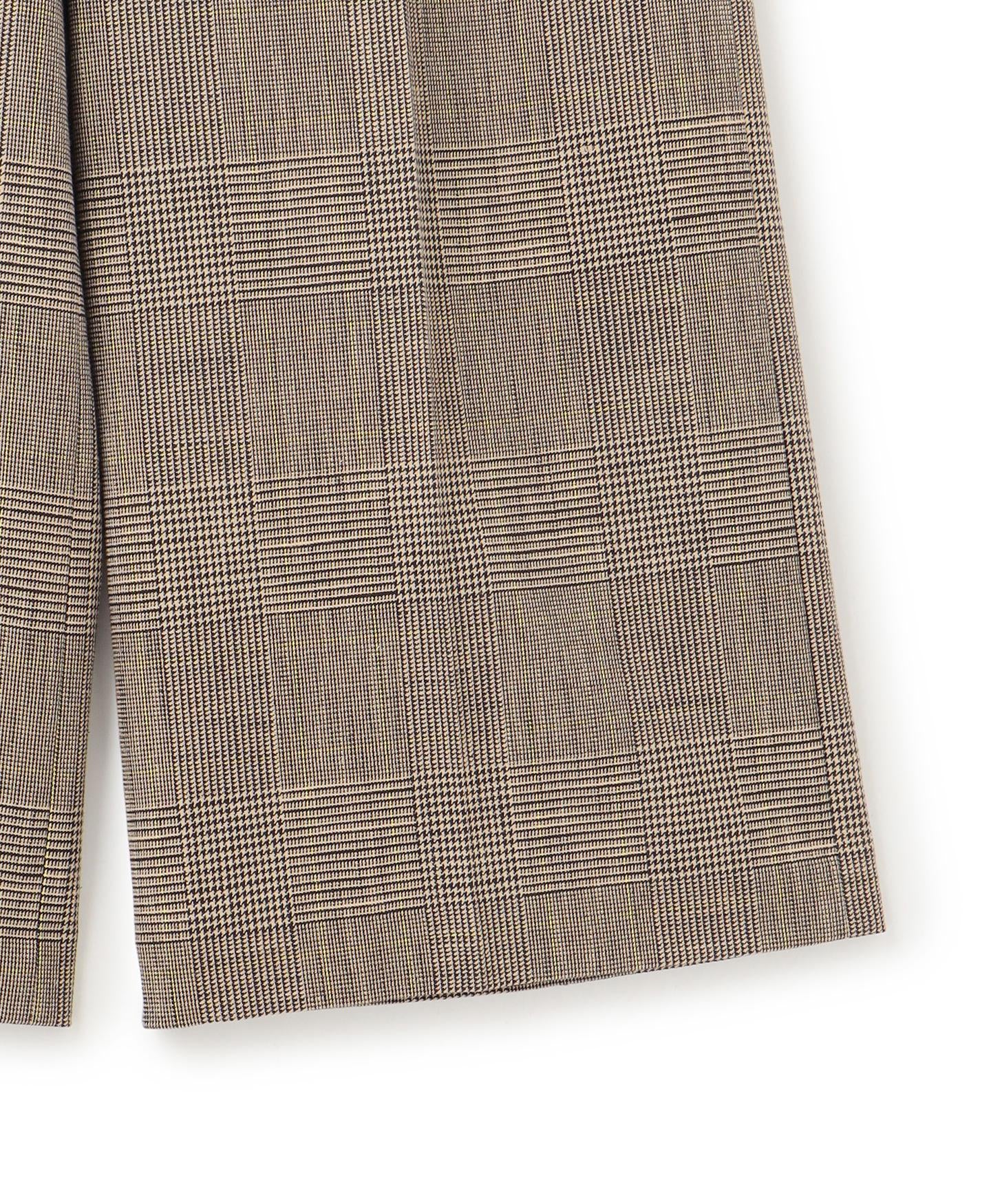 グレンチェック ワイドパンツ