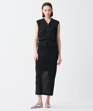 シアーニット ノースリーブベスト