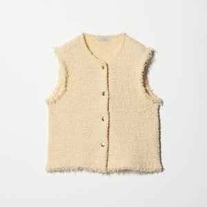 フリンジラメ ノースリーブ ニット