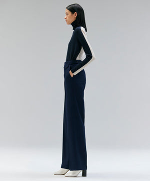 LA MONNAIE / バイカラーウールタートルニット