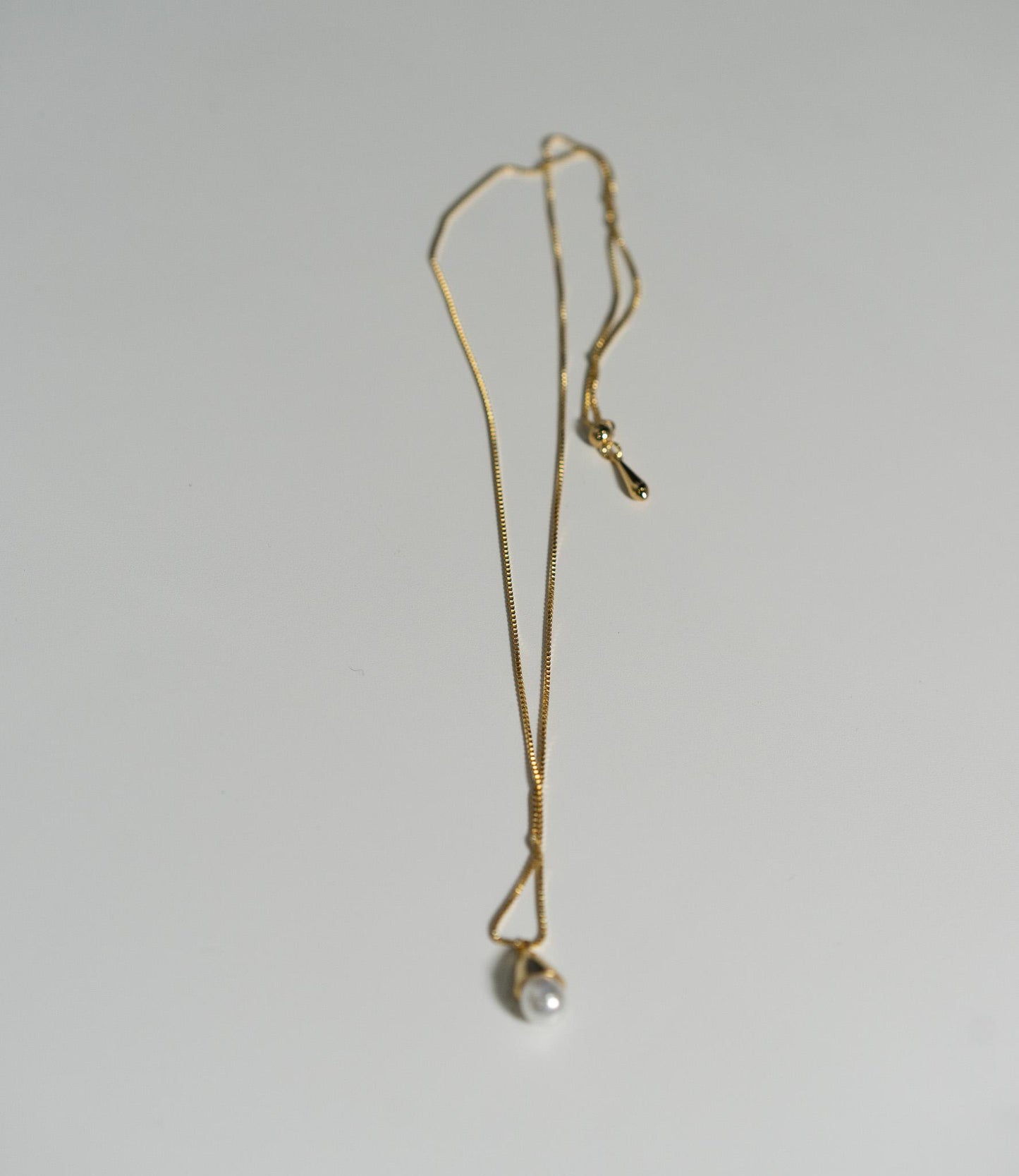 ドロップパールロングネックレス