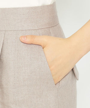 ヘリンボーン リネン ショートパンツ（uncrave WHITE）