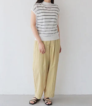 チュールレイヤードボーダーニット