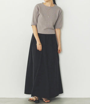 【接触冷感】ギャザーフレアスカート