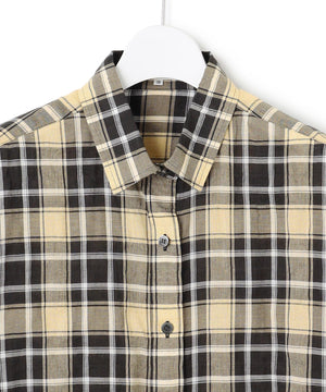 シャーリング チェック シャツ