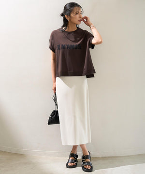 スゴ機能美ニット Iラインスカート