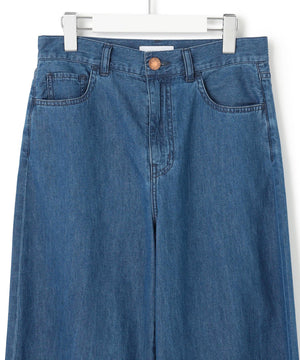 ライトダンガリー ワイドパンツ