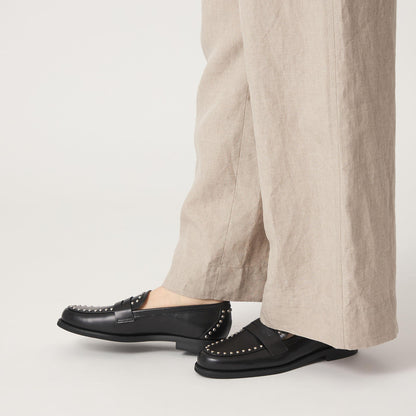 スタッズラインローファー フラット20↑