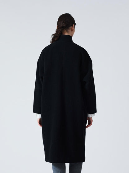 mizuiro ind ウールブレンドスタンドカラーコート