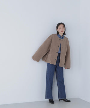 リバーシブルフェイクスウェードコート