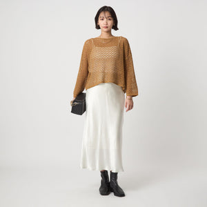 メッシュ ニット プルオーバー ウォッシャブル