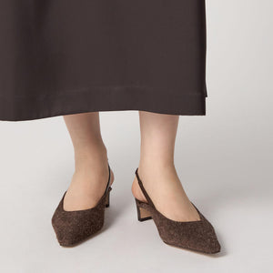 スクエアバックベルト パンプス40↓↑