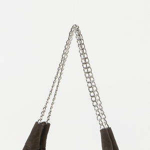 スエードライク チェーン ショルダーバッグ