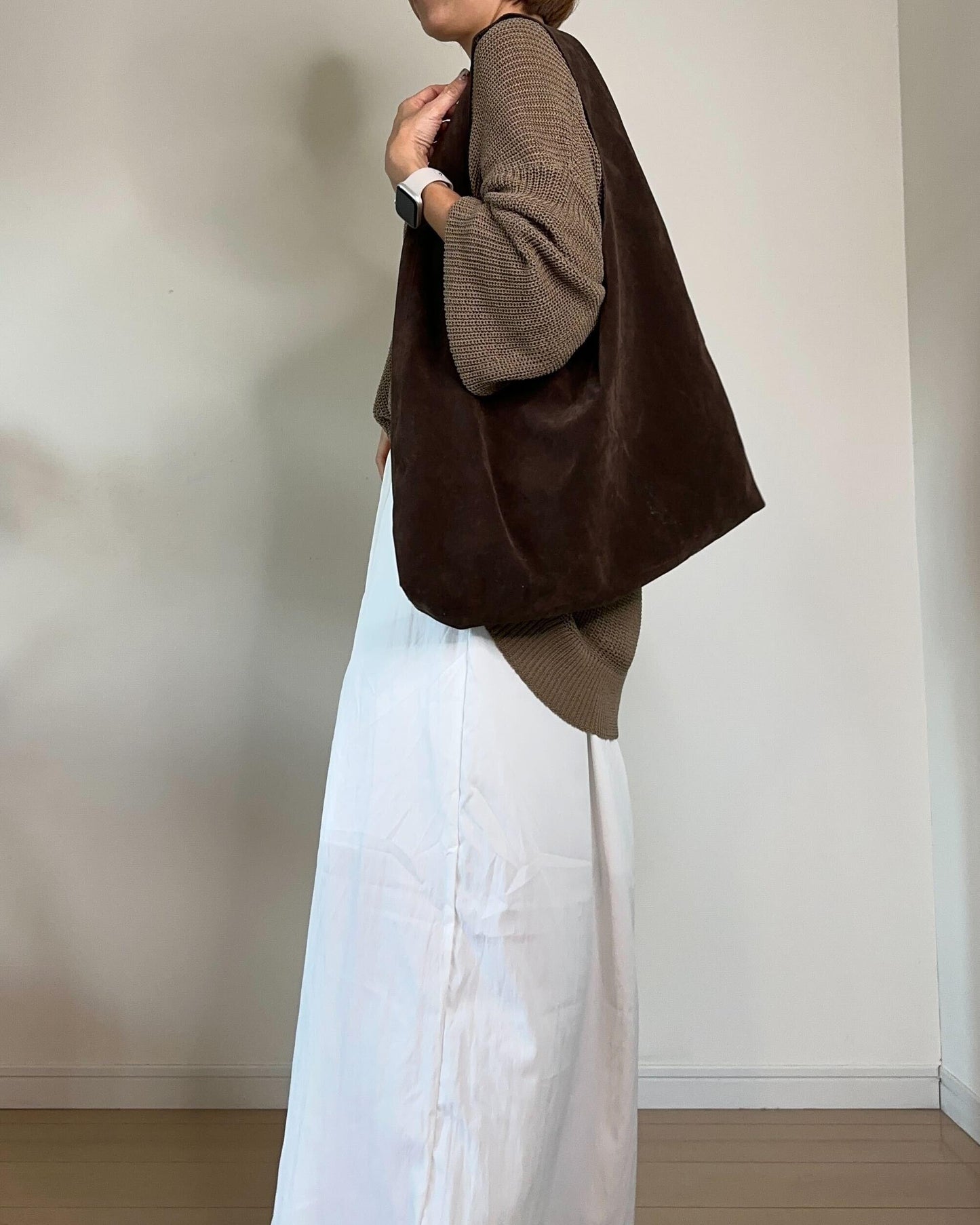 スエード調ワンショルダーバッグ