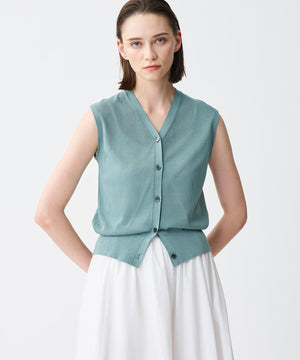 シアーニット ノースリーブベスト