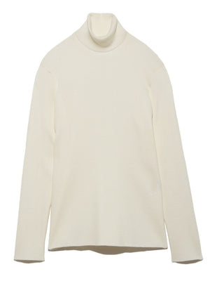 サイドスリットリブタートルニット