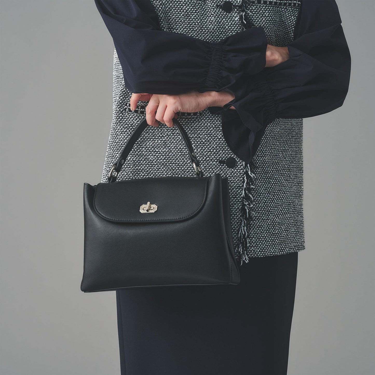 ダブルフェイス ワンハンドル バッグ