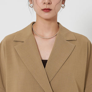 【WEB限定 Wardrobe DAILY MINIMAL】ハーフスリーブ ドルマンジャケット -ウォッシャブル-