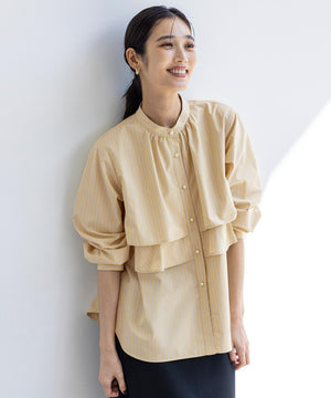 ラッフルレイヤード ブラウス