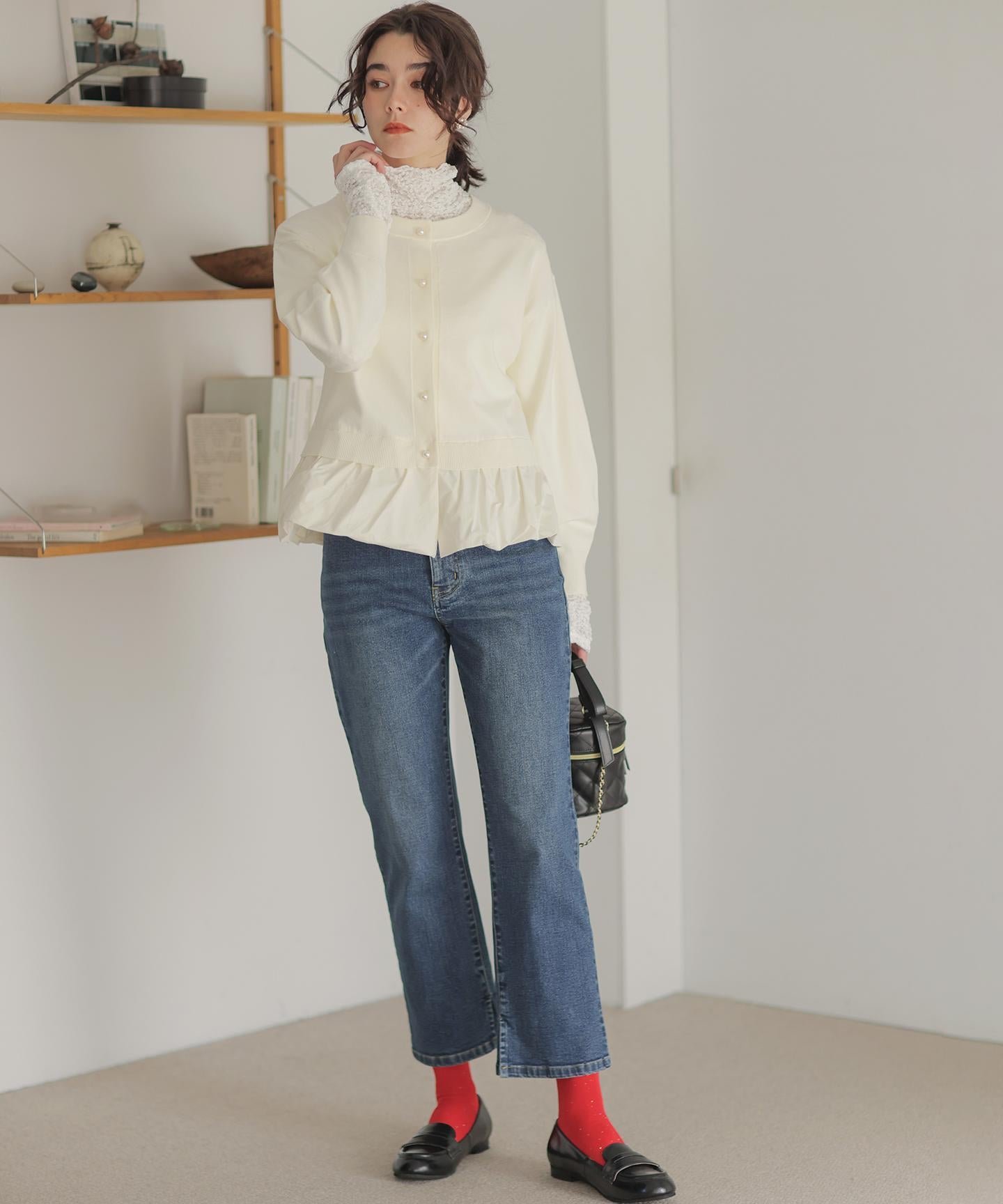 ミッドデニム パンツ